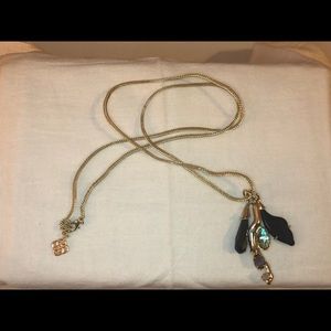 Kendra Scott long gold charm necklace